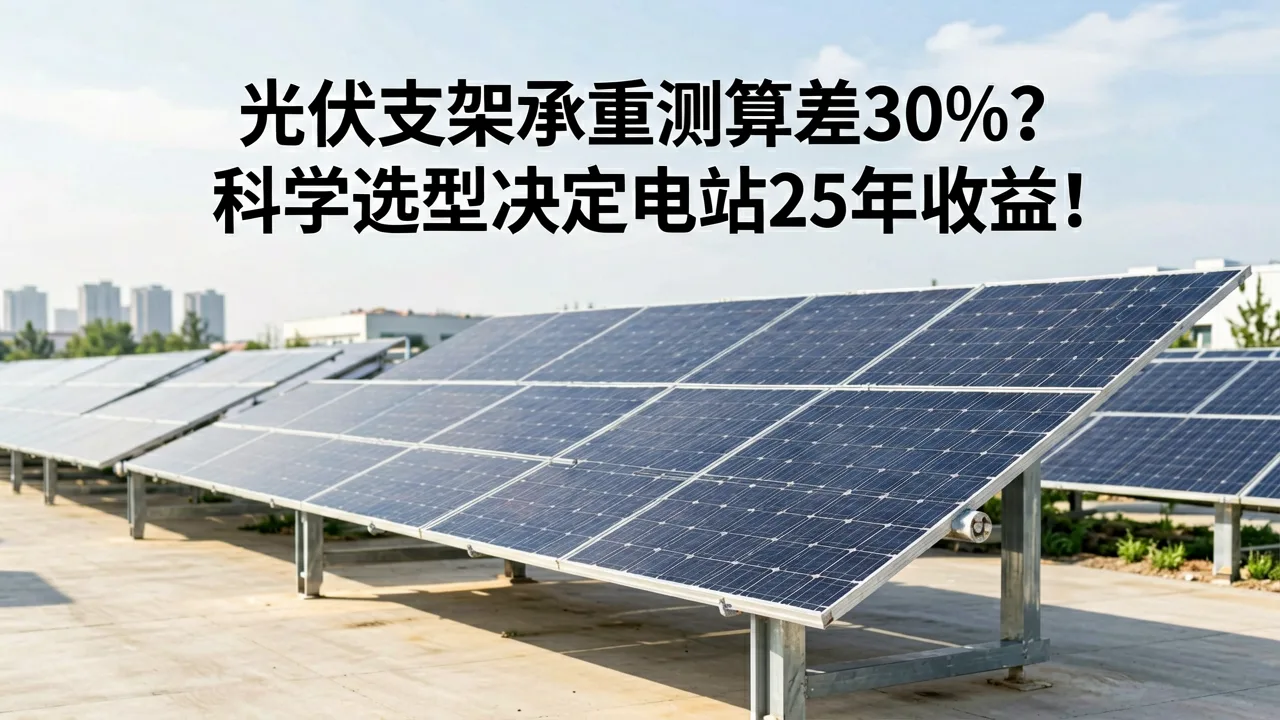 光伏支架承重测算差30%?科学选型决定电站25年收益
